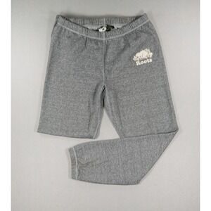 Roots Salt & Pepper Sweatpants Heather Gray Logo Joggers Mens Medium